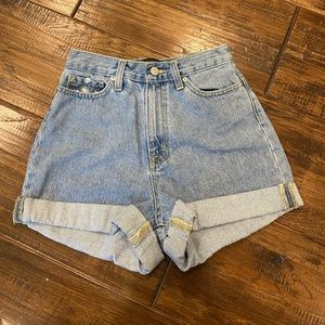 BDG high rise jean shorts: size 24